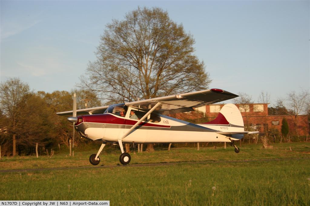 N1707D, 1951 Cessna 170A C/N 20150, First landing at home field after purchase.