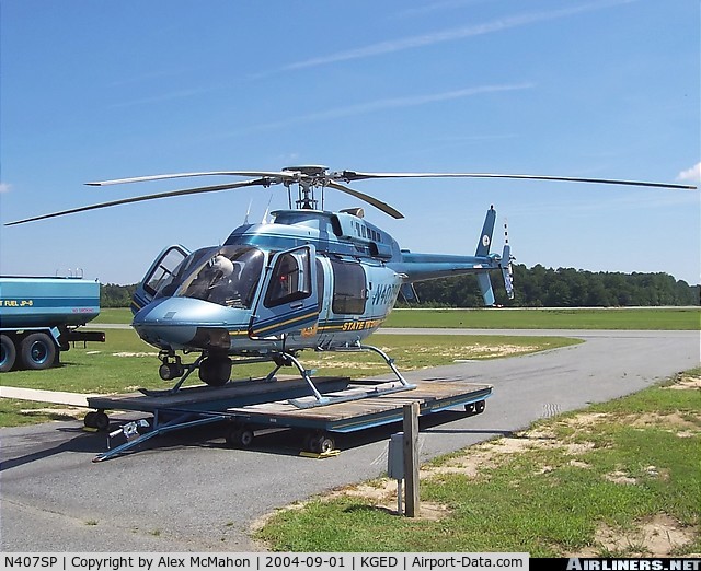 N407SP, 1996 Bell 407 C/N 53011, On Stand-by Delaware State Police Aviation South Barracks, Trooper 2