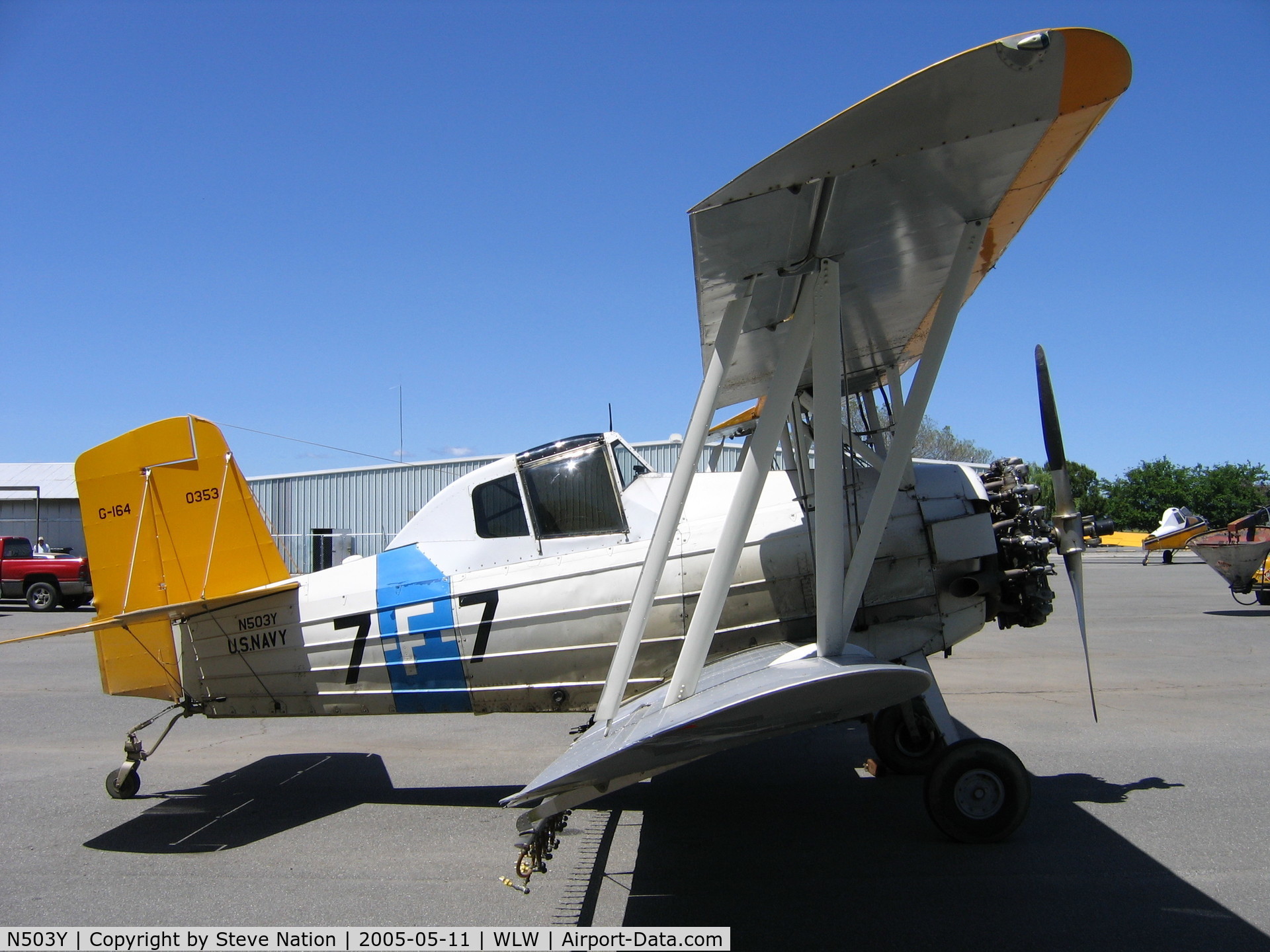 N503Y, 1965 Grumman G-164 C/N 353, Hendrickson Aviation's 1965 Grumman G-164 ready for rice seeding at Willows, CA (painted as Fighting 7 Navy pre-WWII colors)