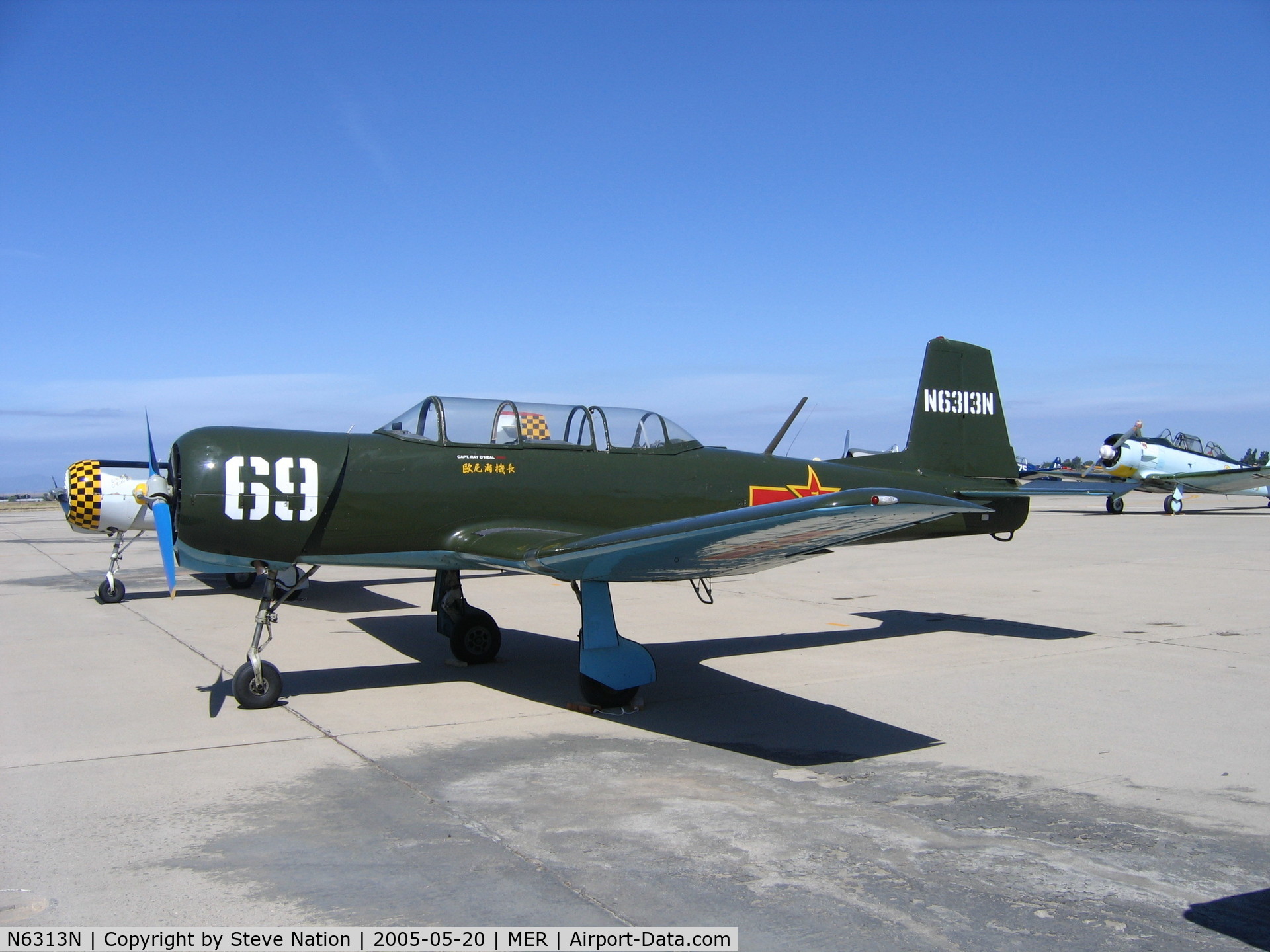 N6313N, 1979 Nanchang CJ-6A C/N 3532022, Ray O'Neal's CJ-6A at West Coast Formation Clinic as Chinese Air Force/69
