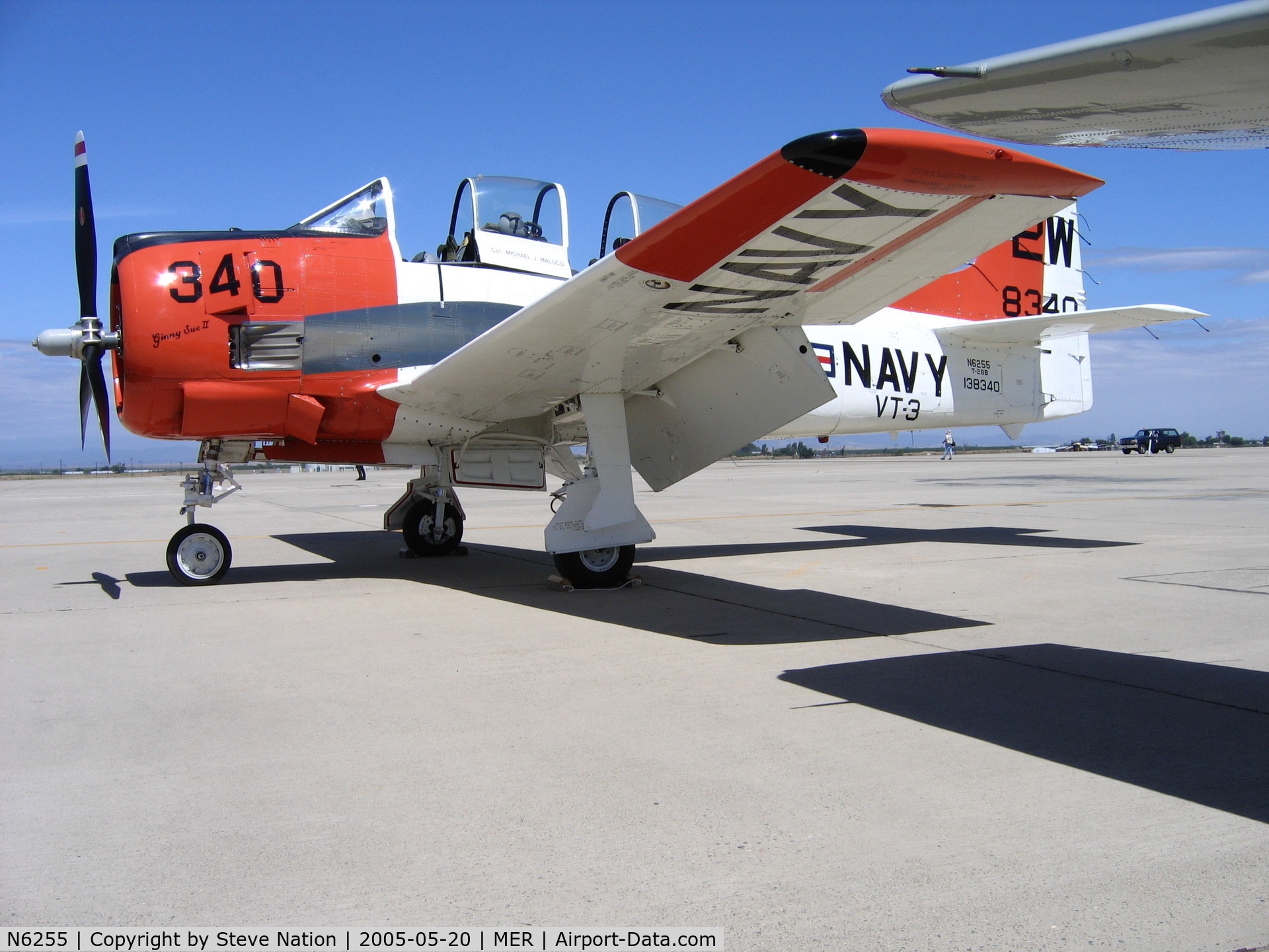 N6255, 1955 North American T-28B Trojan C/N 200-411, T-28B BuAer 138340 2W-340 