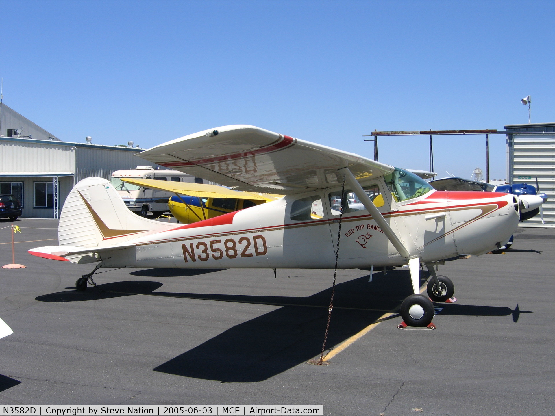 N3582D, 1956 Cessna 170B C/N 27125, Red Top Ranch (Gail McCullough) 1956 Cessna 170B at Merced,CA