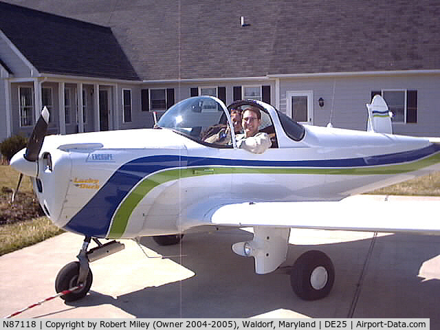 N87118, 1946 Erco 415D Ercoupe C/N 291, Beth and Me (Robert) in the plane in Milton, Deleware