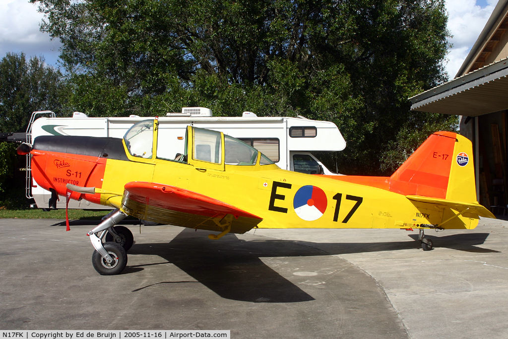 N17FK, 1950 Fokker S.11-1 Instructor C/N 6208, Ex OO-MCH (Belgium) and presently based at an airpark in Florida (USA).