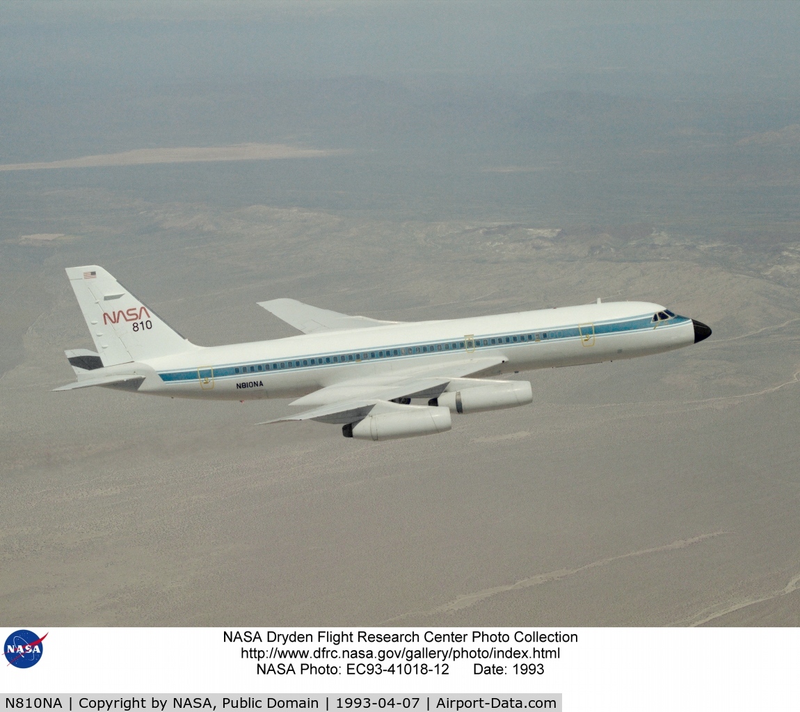 N810NA, 1962 Convair CV-990-30A-5 Coronado C/N 30-10-29, NASA CV-990 Landing Sytems Research Aircraft (LSRA) in flight