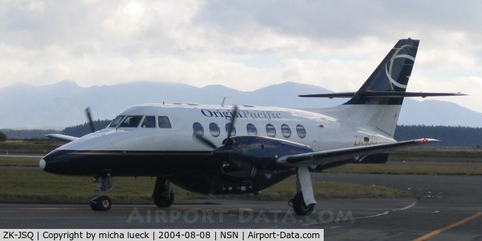ZK-JSQ, 1992 British Aerospace BAe-3201 Jetstream 32EP C/N 968, J32 of Origin Pacific arriving in Nelson