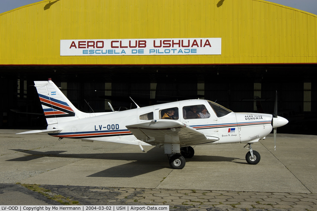LV-OOD, 1981 Chincul PA-A-28-181 Archer II C/N AR28-8190099, Cessna of Aeroclube Ushuaia, the southernmost city in the world
