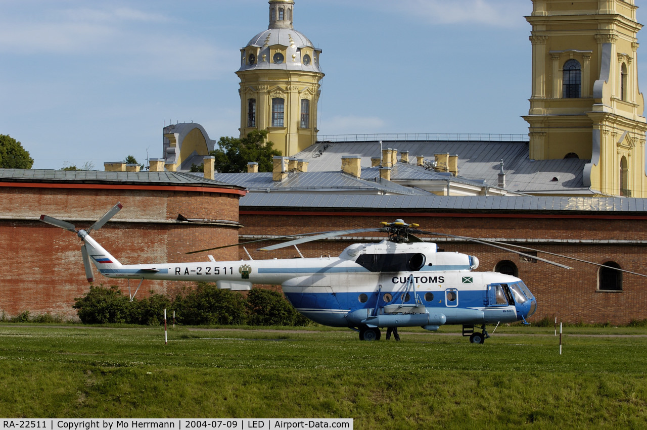 RA-22511, Mil Mi-8MTV-1 C/N 96065, Russian Customs Helicopter at St. Petersburg Fortress