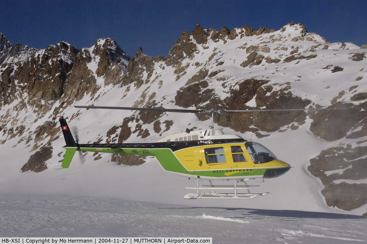 HB-XSI, 1980 Bell 206B JetRanger III C/N 3091, Heli Gotthard at Mutthorn glacier/Switzerland