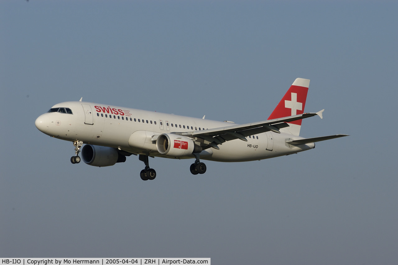 HB-IJO, 1997 Airbus A320-214 C/N 673, Swiss A320 in Zurich
