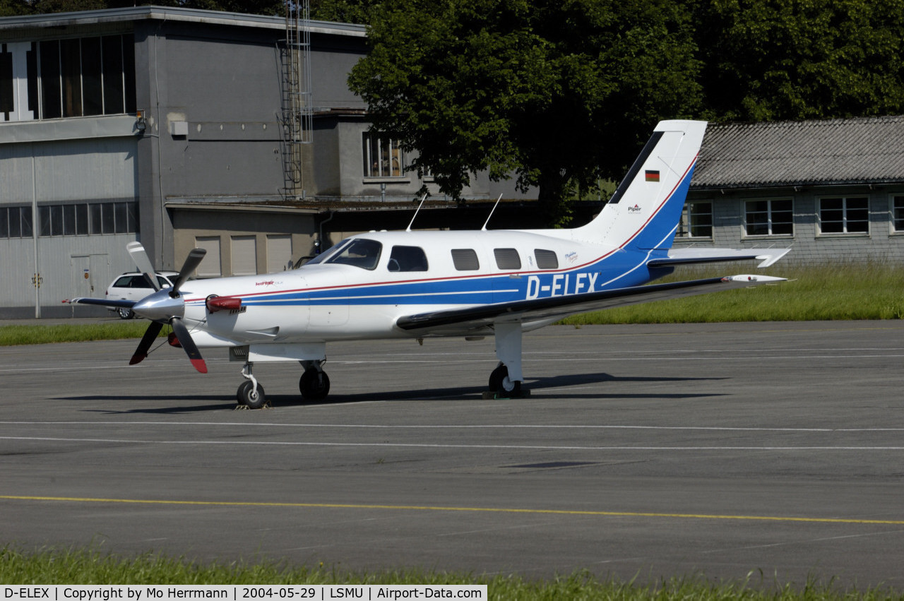 D-ELEX, Piper PA-46-350P Malibu Mirage C/N 4636105, Cessna Malibu Mirage at Buochs Airfield, Switzerland