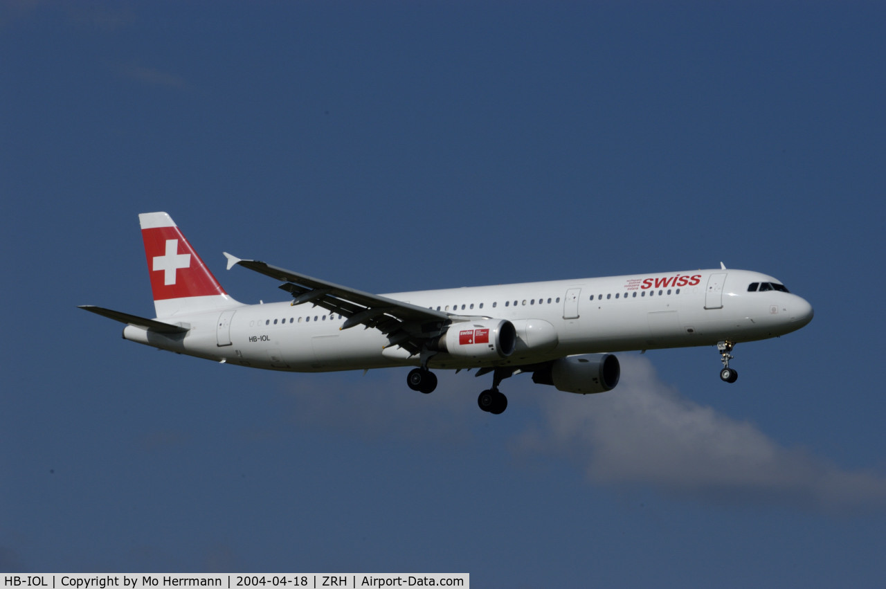 HB-IOL, 1999 Airbus A321-111 C/N 1144, Swiss A321 at Zurich