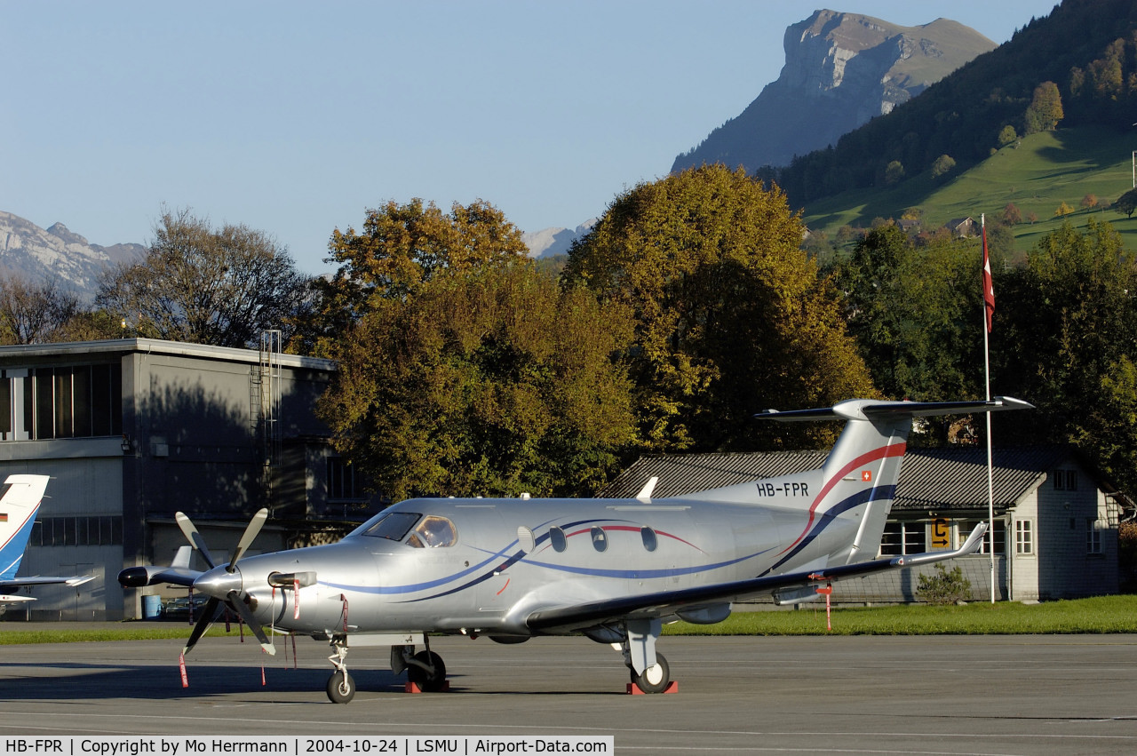 HB-FPR, 2004 Pilatus PC-12/45 C/N 544, PC12 privat at Buochs, Switzerland