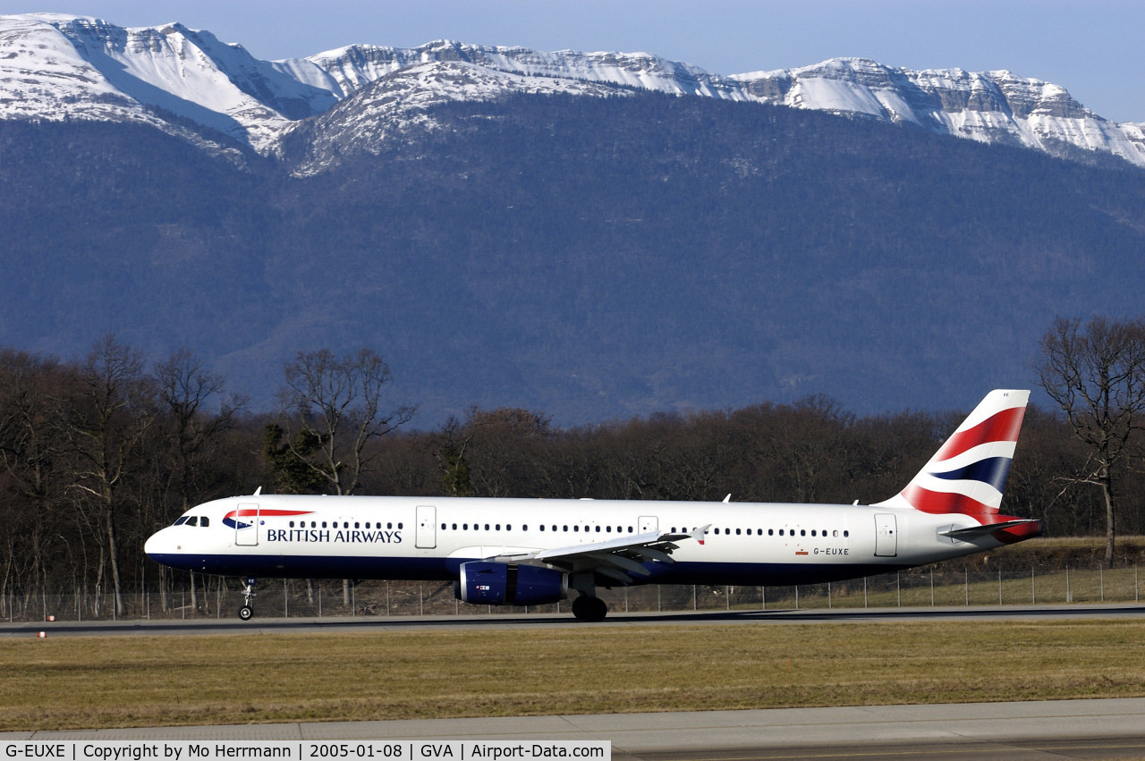 G-EUXE, 2004 Airbus A321-231 C/N 2323, British Airways A321 at Geneva