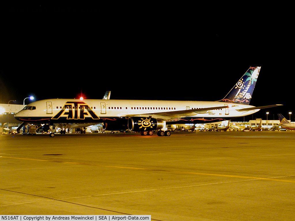 N516AT, 1995 Boeing 757-23N C/N 27972, ATA Boeing 757 at Seattle-Tacoma International Airport