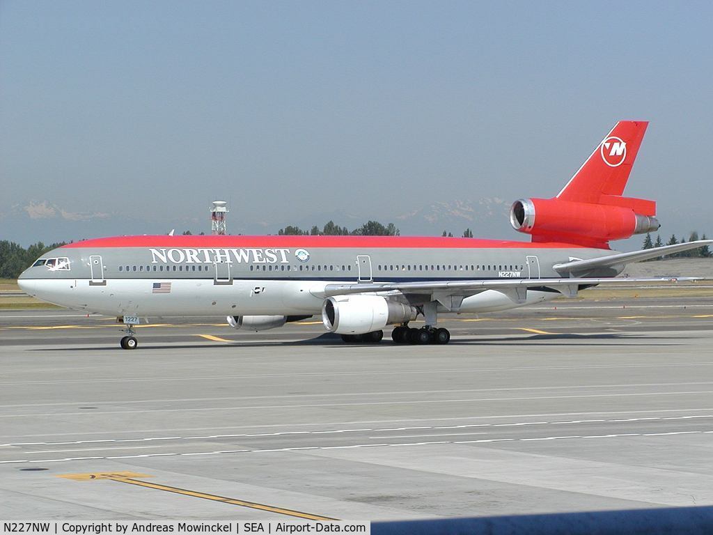 N227NW, 1977 McDonnell Douglas DC-10-30 C/N 46969, Northwest Airlines DC-10-30 at Seattle-Tacoma International Airport