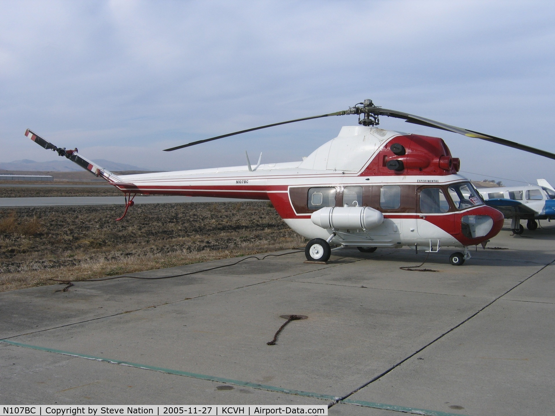 N107BC, Mil (PZL-Swidnik) Mi-2 C/N 5310928069, PZL MI-2 at Hollister Municipal Airport, CA
