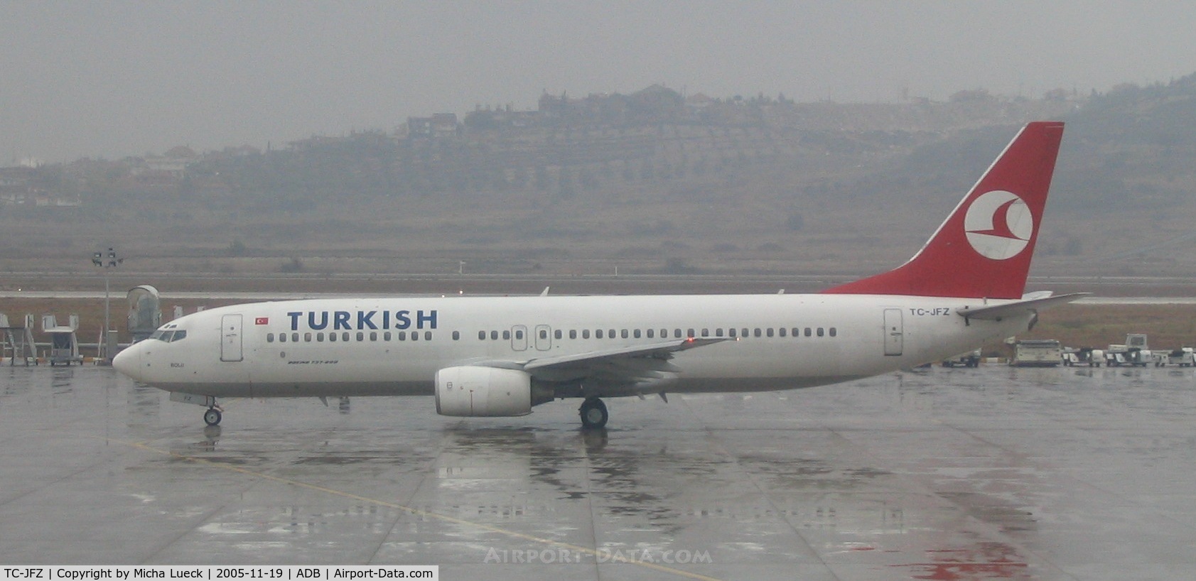 TC-JFZ, 2000 Boeing 737-8F2 C/N 29784, Torrential rainfalls in Izmir