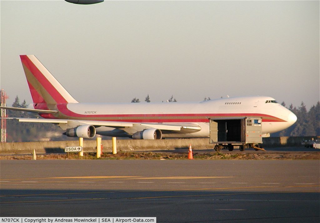 N707CK, 1979 Boeing 747-246F C/N 21681, Kalitta Air Boeing 747 Freighter at Seattle-Tacoma International Airport.