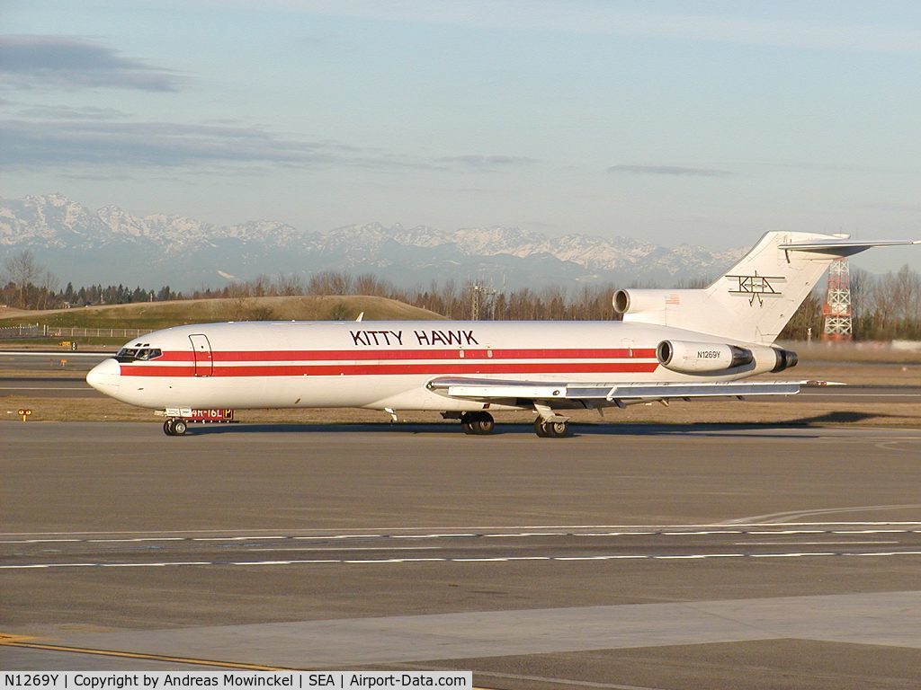 N1269Y, 1976 Boeing 727-243 C/N 21269, Kitty Hawk Boeing 727 Freighter at Seattle-Tacoma International Airport.