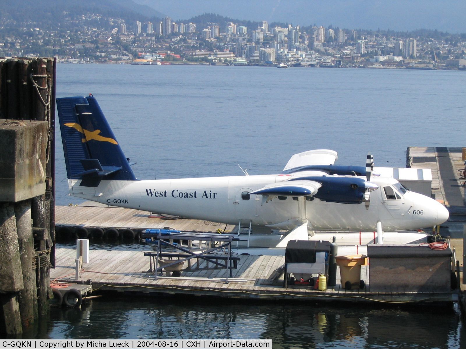 C-GQKN, 1968 De Havilland Canada DHC-6-100 Twin Otter C/N 94, At Vancouver's Coal Harbour