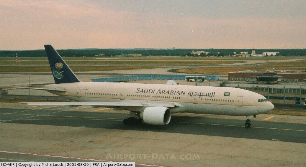HZ-AKF, 1998 Boeing 777-268/ER C/N 28349, Saudia's new attractive colour scheme
