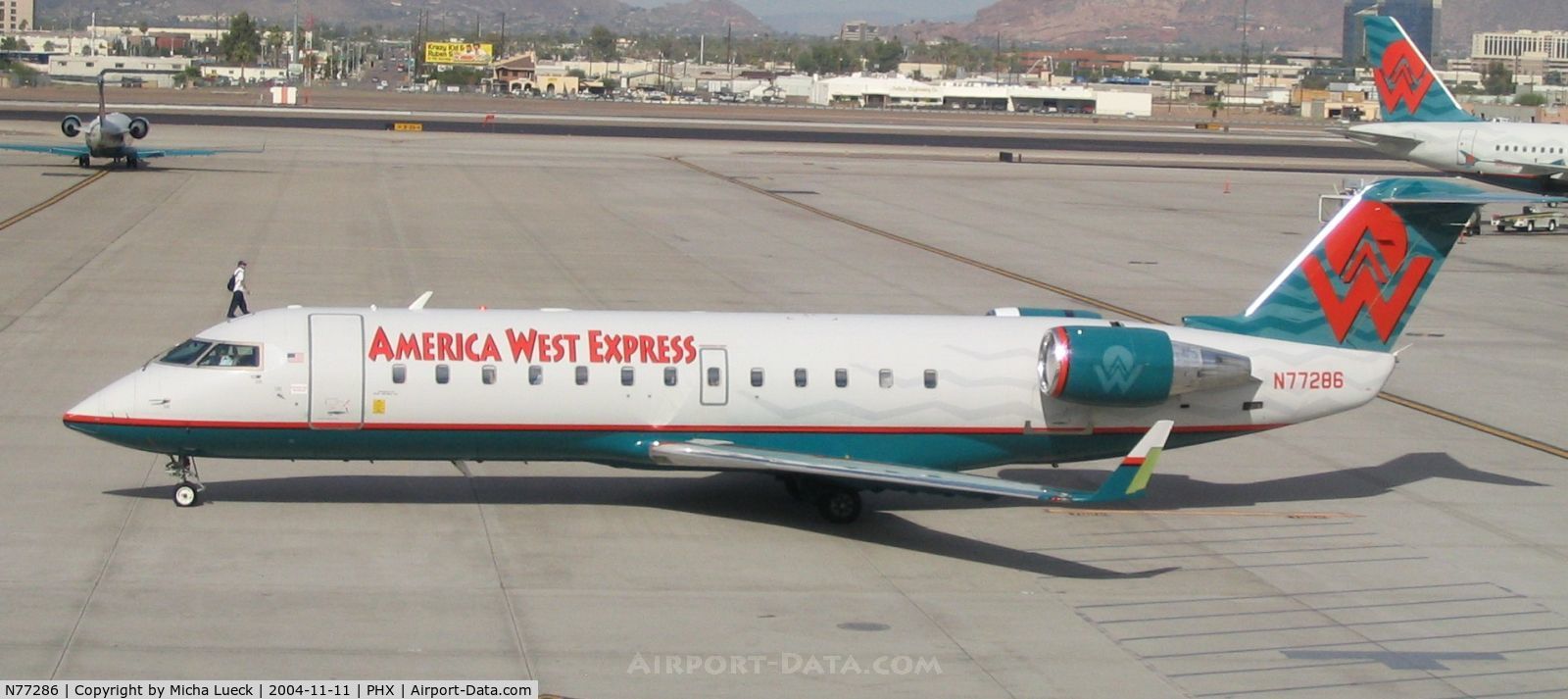 N77286, 1999 Bombardier CRJ-200LR (CL-600-2B19) C/N 7286, Mesa Airlines for America West Express