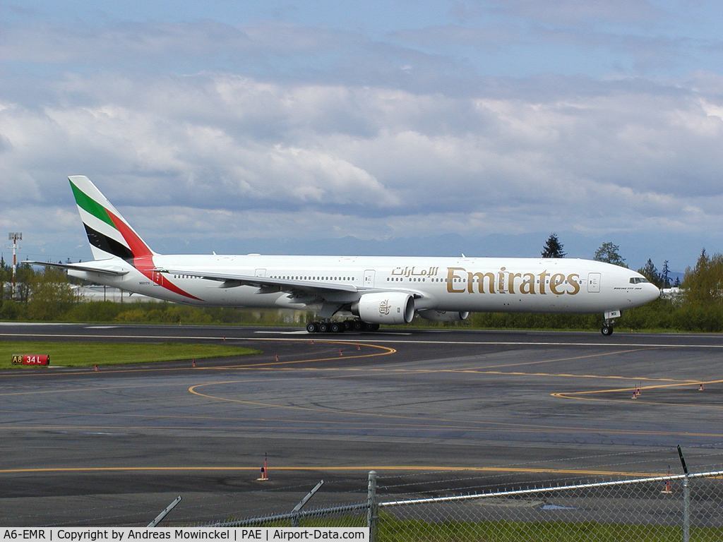 A6-EMR, 2002 Boeing 777-31H C/N 29396, Emirates B777 at Paine Field Airport