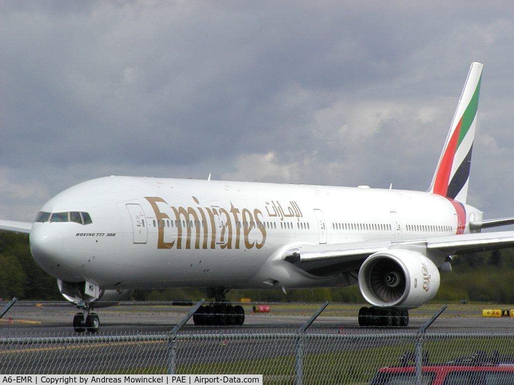 A6-EMR, 2002 Boeing 777-31H C/N 29396, Emirates B777 at Paine Field Airport