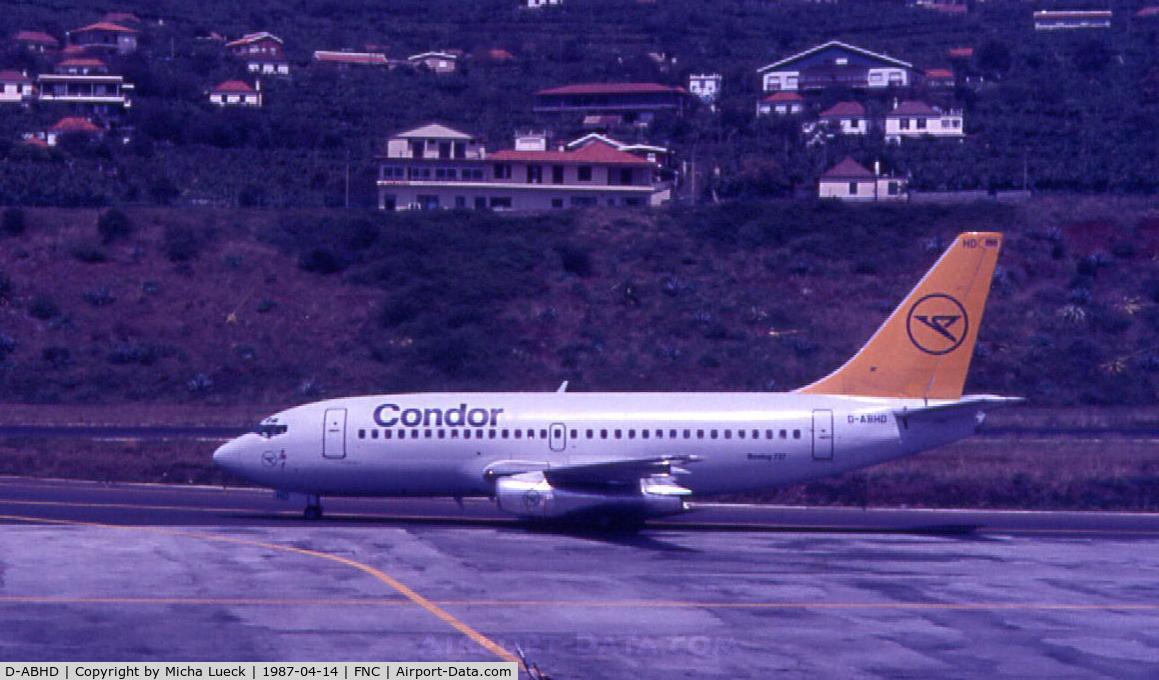 D-ABHD, 1981 Boeing 737-230 C/N 22635, Sadly, this aircraft crashed on approach to Izmir/Turkey on 02 January 1988