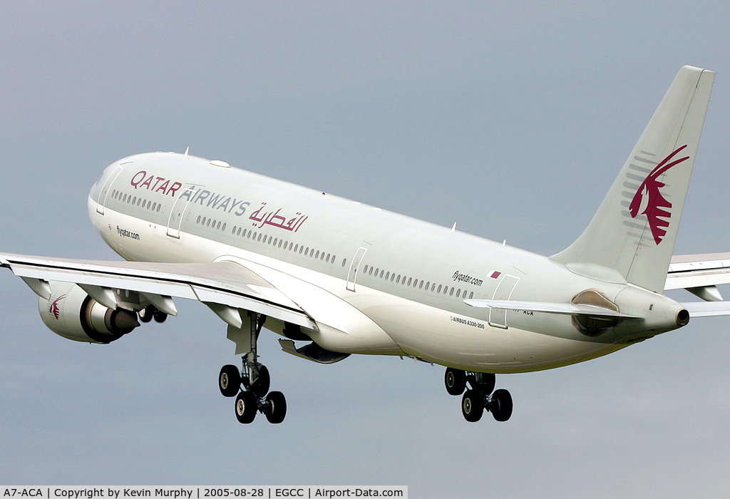 A7-ACA, 2002 Airbus A330-203 C/N 473, Qatars fine looking A.330 departing Manchesters 24L.