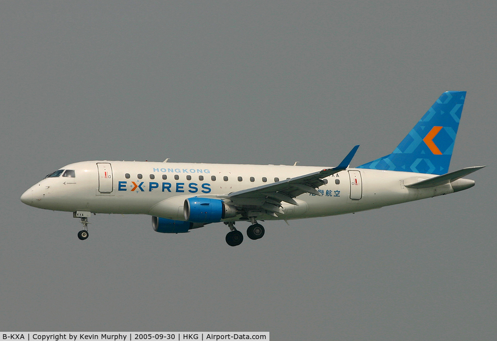 B-KXA, 2005 Embraer 170LR (ERJ-170-100LR) C/N 17000081, An Embraer 170 with Hong Kongs newest carrier.
