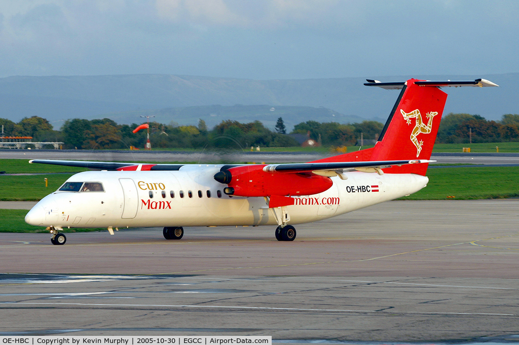 OE-HBC, 1999 De Havilland Canada DHC-8-311 Dash 8 C/N 533, On lease to Euromanx based in the Isle of Man.