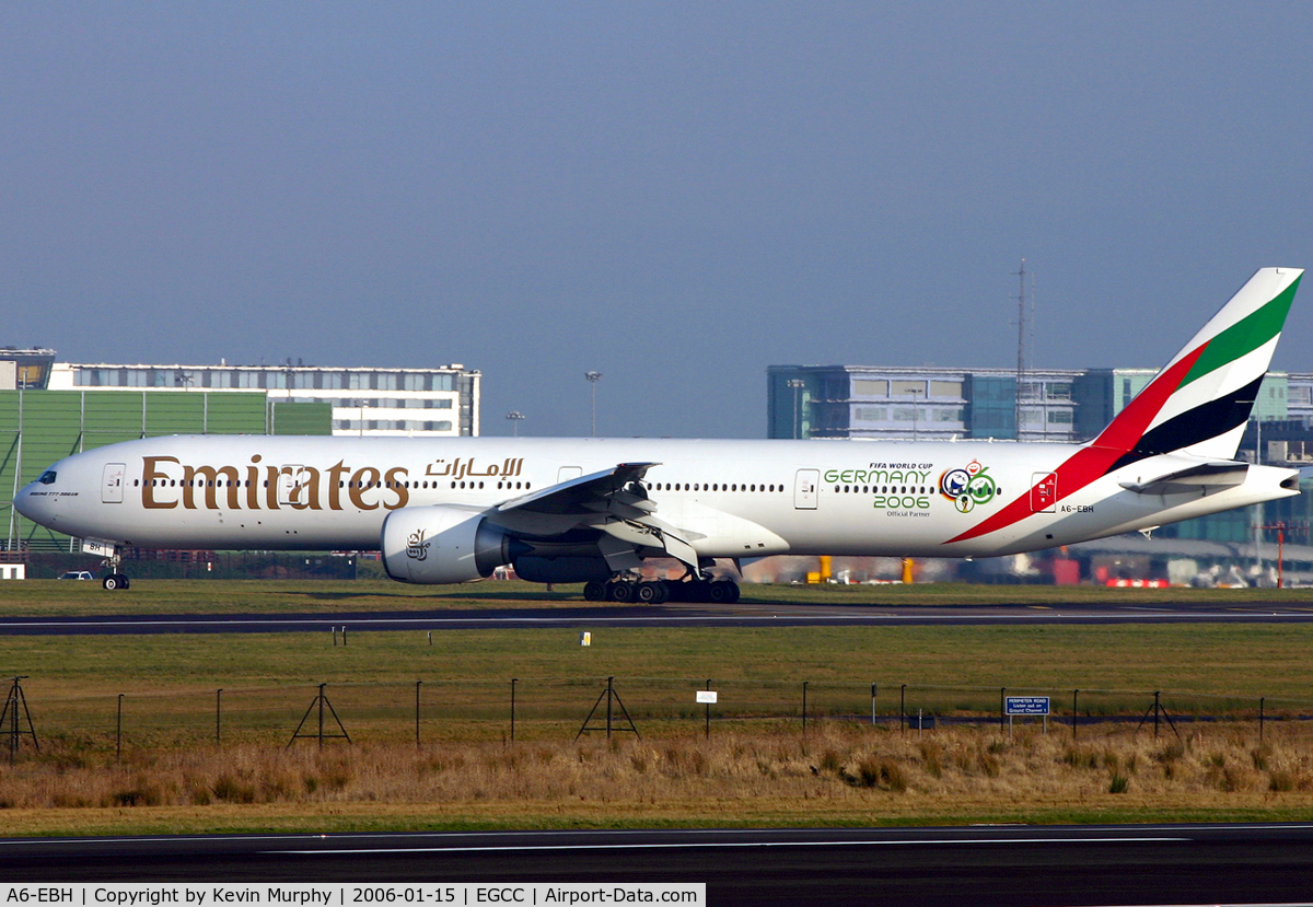 A6-EBH, 2005 Boeing 777-31H/ER C/N 32707, Just landed on 24R