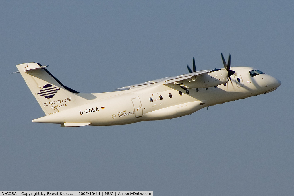 D-COSA, 1997 Dornier 328-110 C/N 3085, after take-off