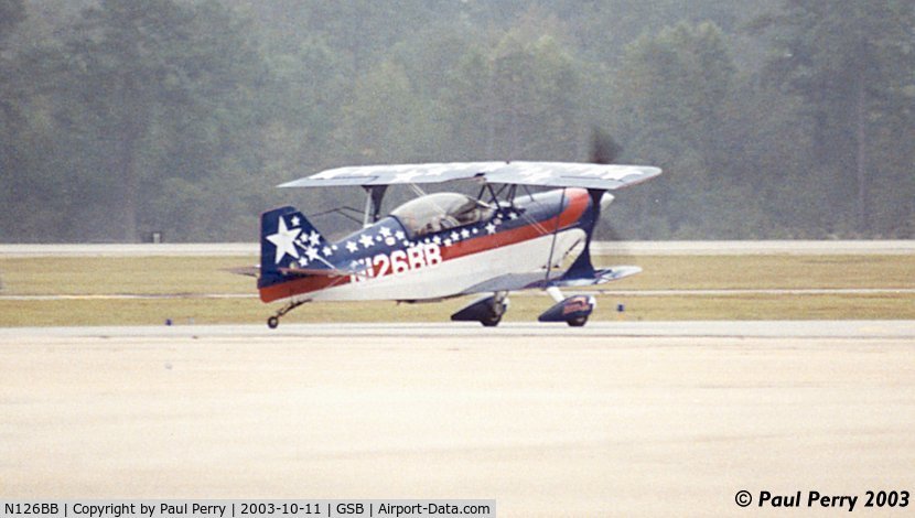 N126BB, 2001 Aviat Pitts S-2C Special C/N 6046, Rolling out for an energetic performance