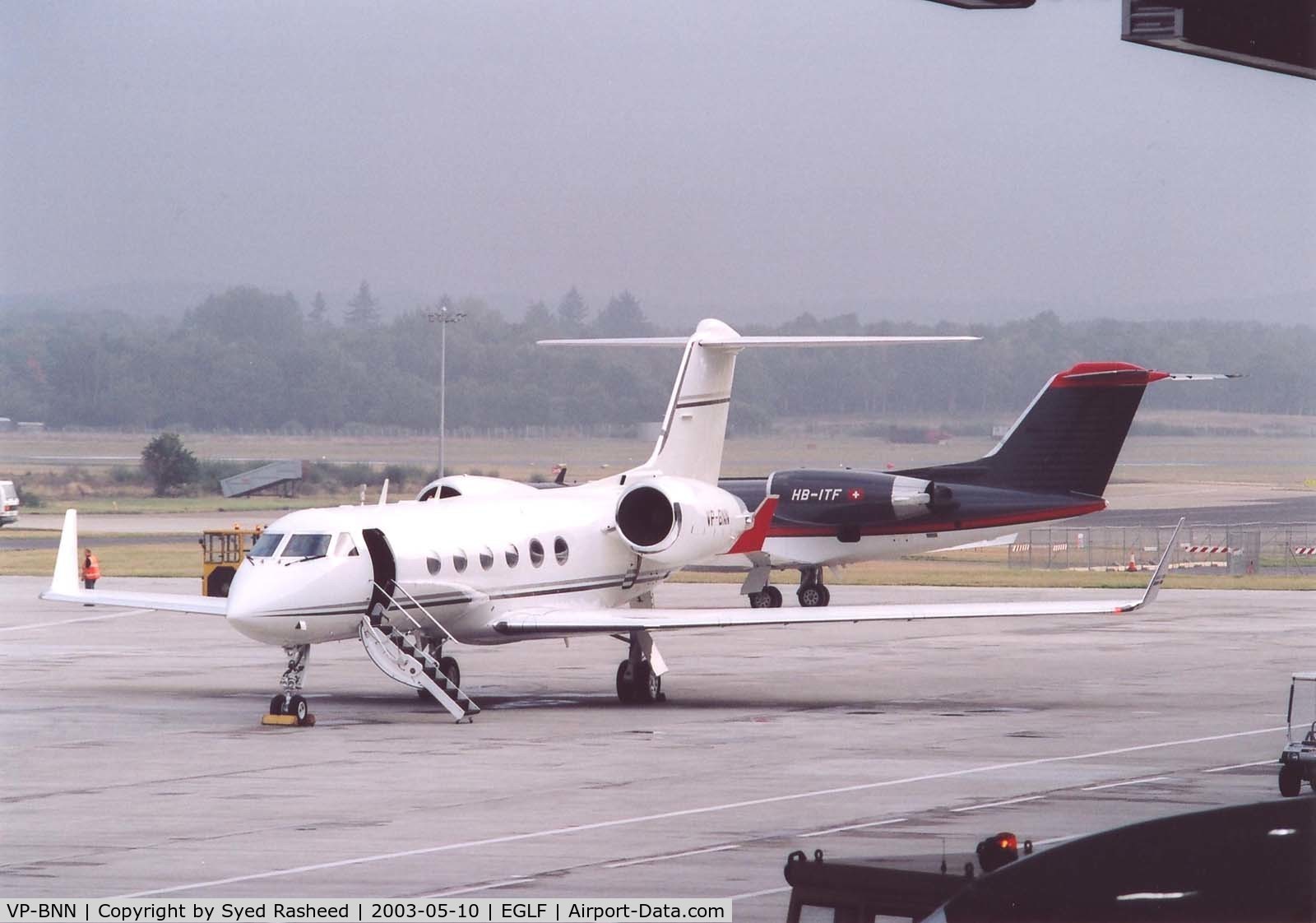 VP-BNN, 1994 Gulfstream Aerospace G-IV SP C/N 1255, ON FARNBOROUGH RAMP