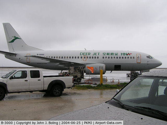 B-3000, 1998 Boeing 737-36Q C/N 29326, Refuel at Majuro enroute to Beijing