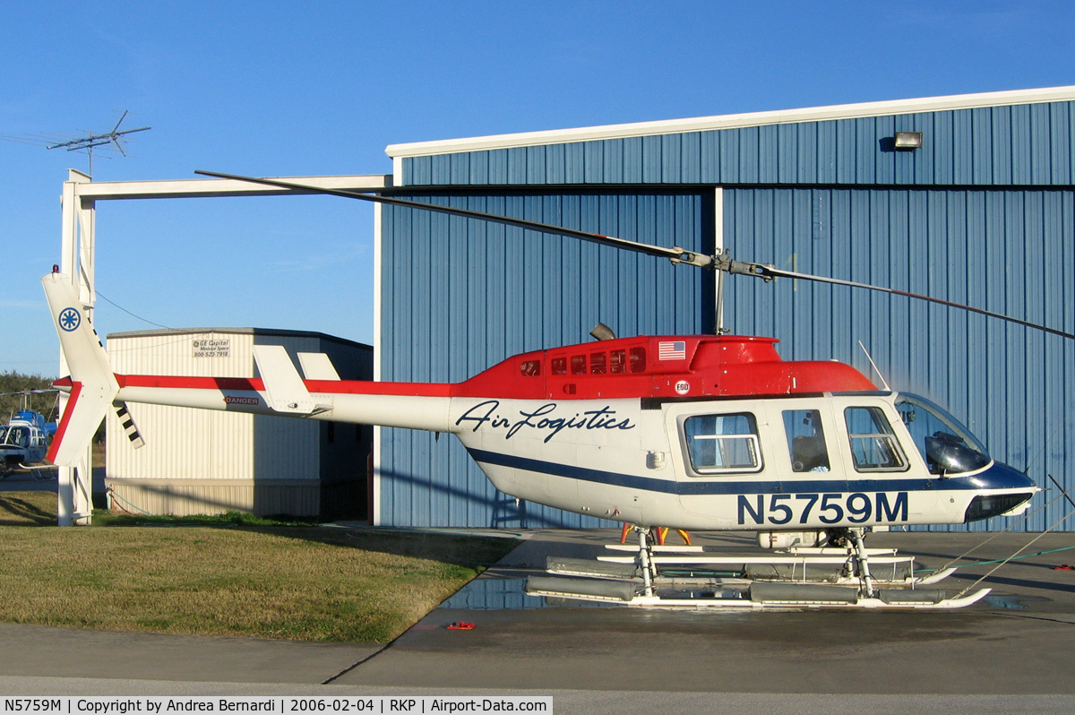 N5759M, Bell 206L-1 LongRanger II C/N 45555, Unusual color in Air Log fleet