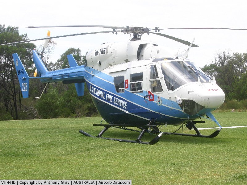 VH-FHB, 1990 MBB-Kawasaki BK-117B-2 C/N 1056, Rural Fire Service contract Helicopter