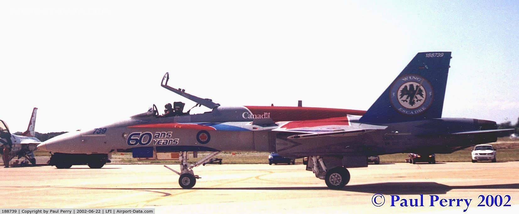 188739, McDonnell Douglas CF-188A Hornet C/N 0284/A229, Closer view of the RCAF Hornet's special colors