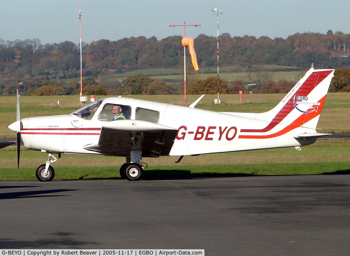 G-BEYO, 1977 Piper PA-28-140 Cherokee Cruiser C/N 28-7725215, Piper PA-28-140 Cherokee (Halfpenny Green)