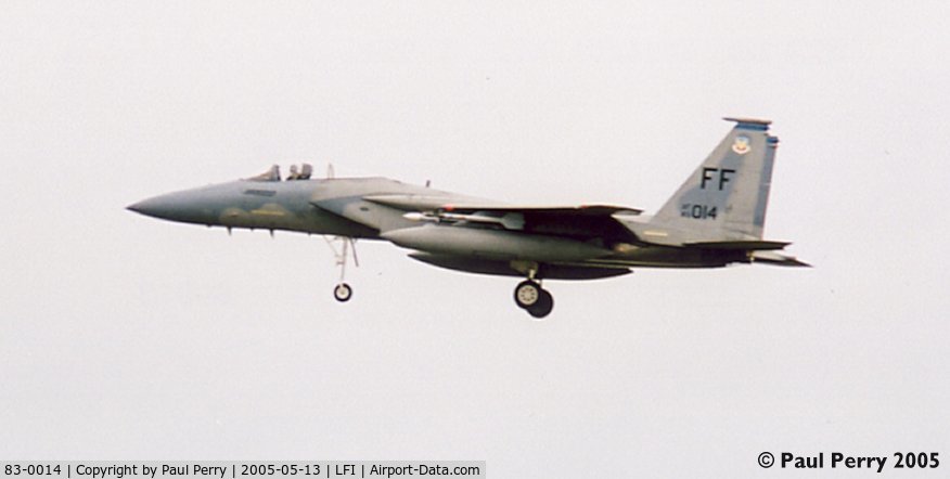 83-0014, 1983 McDonnell Douglas F-15C Eagle C/N 0861/C274, Eagle coming in to roost