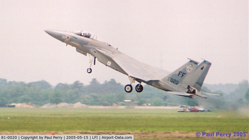 81-0020, 1981 McDonnell Douglas F-15C Eagle C/N 0733/C203, There she goes again, into the wild blue yonder