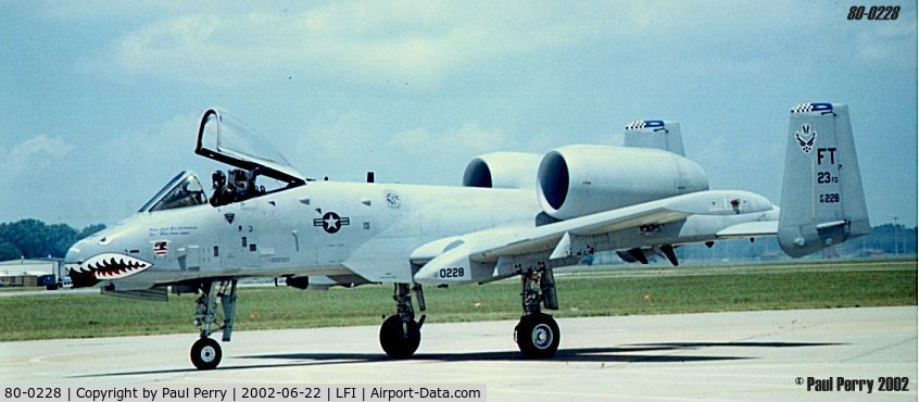 80-0228, 1980 Fairchild Republic A-10C Thunderbolt II C/N A10-0578, The Demo Bird for the 23rd FG heading down to the runway for her moment in the sun