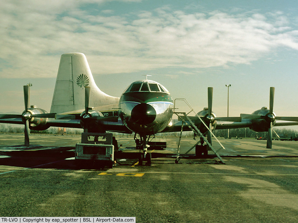TR-LVO, 1961 Canadair CL-44D4 C/N 20, Parked in the Cargo-Area waiting to be loaded