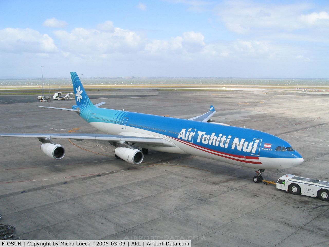 F-OSUN, 2001 Airbus A340-313 C/N 446, Air Tahiti Nui's livery is one of the most beautiful colour schemes in the sky
