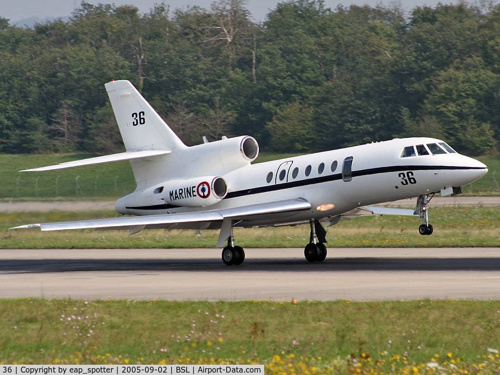 36, 1980 Dassault Falcon 50 C/N 36, Landing on Runwy 16
