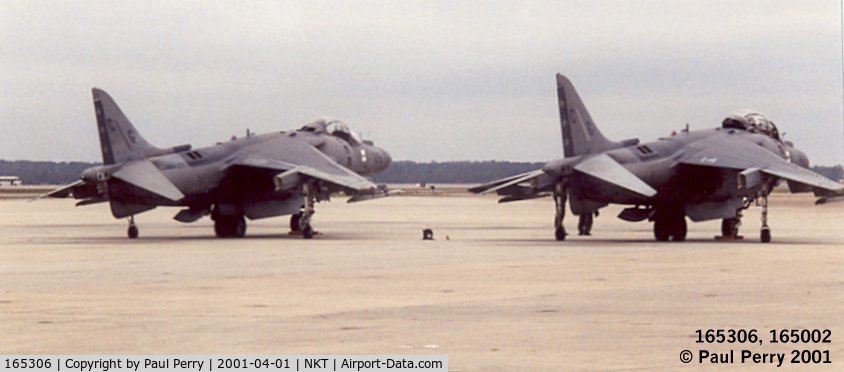 165306, Boeing AV-8B+(R)-23-MC C/N 264, The two Harriers slated for demo, but with thunderstorms, none were flown