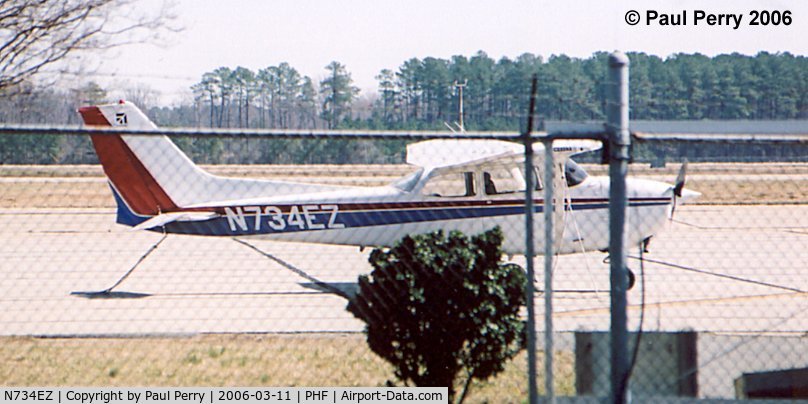N734EZ, 1977 Cessna 172N C/N 17268809, At least they keep the general aviation secure at PHF